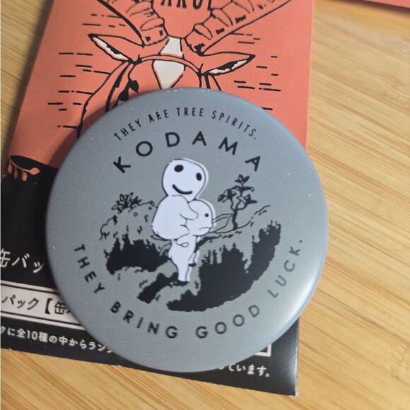 Studio Ghibli Princess Mononome Kodama Tree Spirits Button - Picture 1 of 3